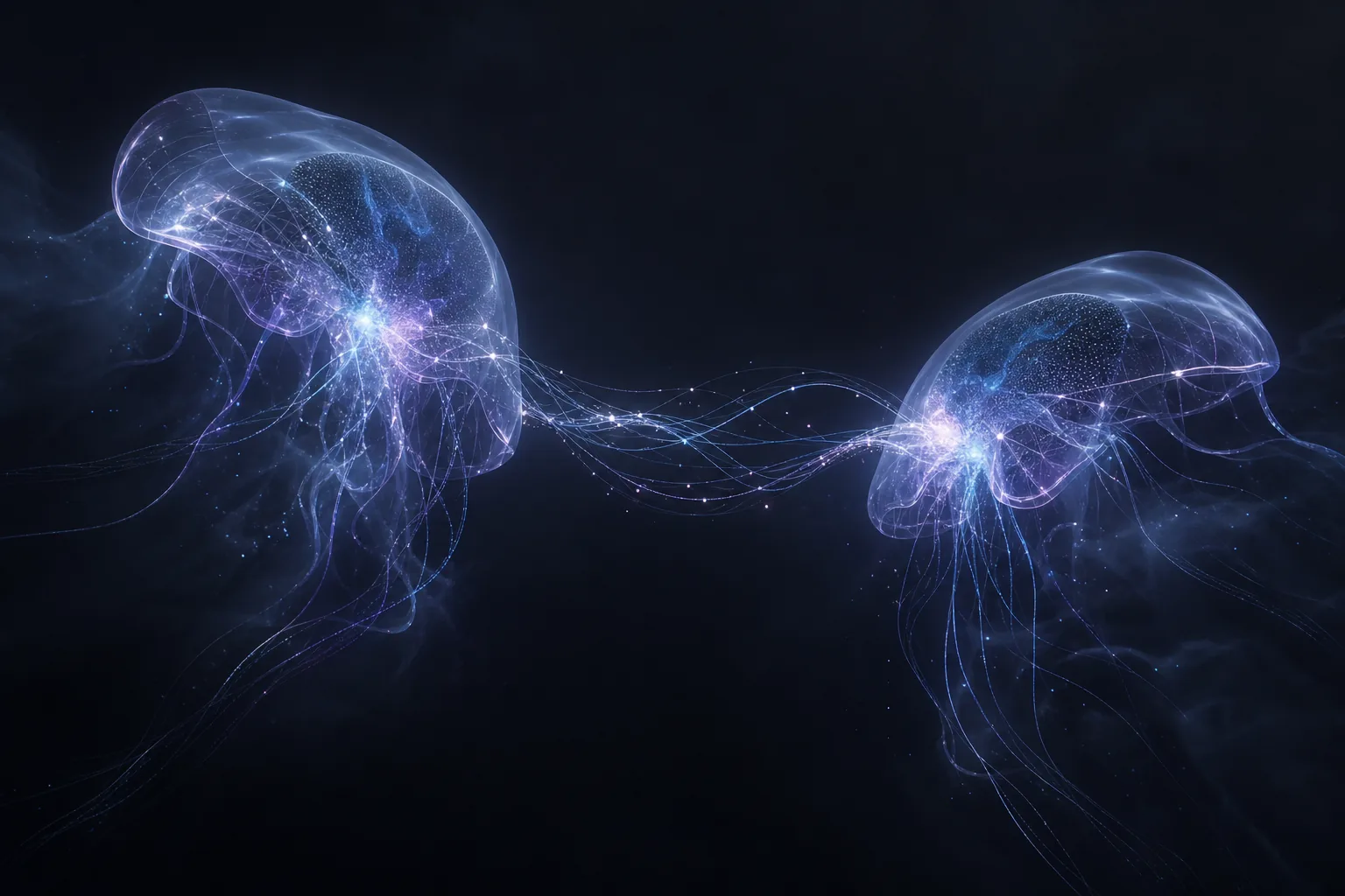 Futuristic abstract contact visual